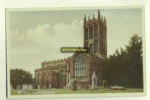 cu0518 - St Mary's Church , Ilminster , Somerset - postcard