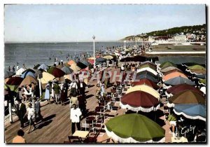 Postcard Modern Fleurie Deauville Beach Bar of the Sun on the Beach