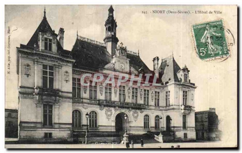 Old Postcard Niort The City Hotel