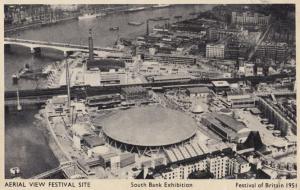 Festival Of Britain Spectacular Aerial Plane Birds Eye London Postcard