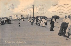 Holly Beach New Jersey Boardwalk Vintage Postcard AA50504