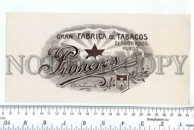 500059 Gran Fabrica de TOBACOS Vintage cigar box large label