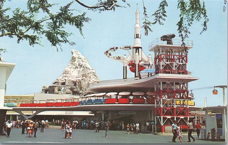 Disneyland, Tomorrowland, Matterhorn, Soaring Rocket & People Mover