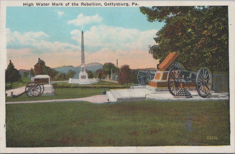 Postcard High Water Mark of the Rebellion Gettysburg PA