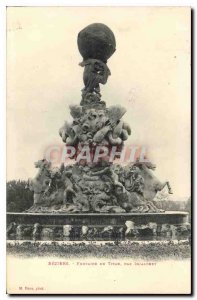 Old Postcard Beziers Fountain of Titan By Injalbert