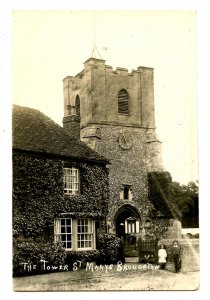 UK - England, Broughton. St. Mary's Church, The Tower   RPPC