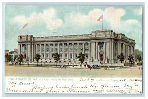 1905 Indianapolis IN, U.S Court House And Post Office Building Tuck's Postcard