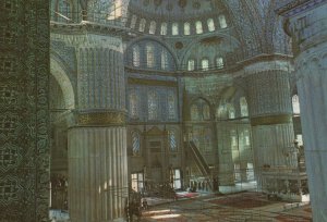 Turkey Postcard - Istanbul - Interior of The Blue Mosque  RR7178