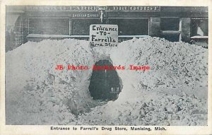 MI, Munising, Michigan, Farrell's Drug Store, Entrance View, Bloom Bros