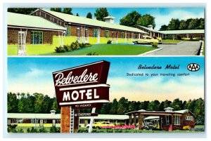 Belvedere Motel Motor Court Atlanta GA Georgia Postcard (AD9)