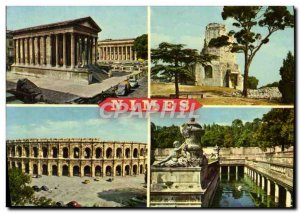 The Modern Postcard Nimes bullring Magne Tower Gardens Roman fountain baisn