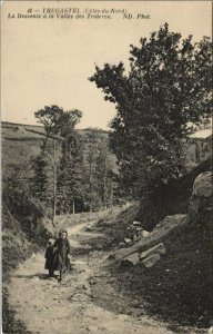 CPA TREGASTEL La Descente a la Vallee des Troierou (1165319)