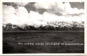 RPPC Mountain Scene, U.S. 40 Lovelock to Winnemucca NV Vintage Postcard V76