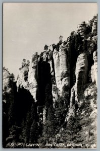 Postcard RPPC c1940s Sedona AZ Oak Creek Secret Canyon