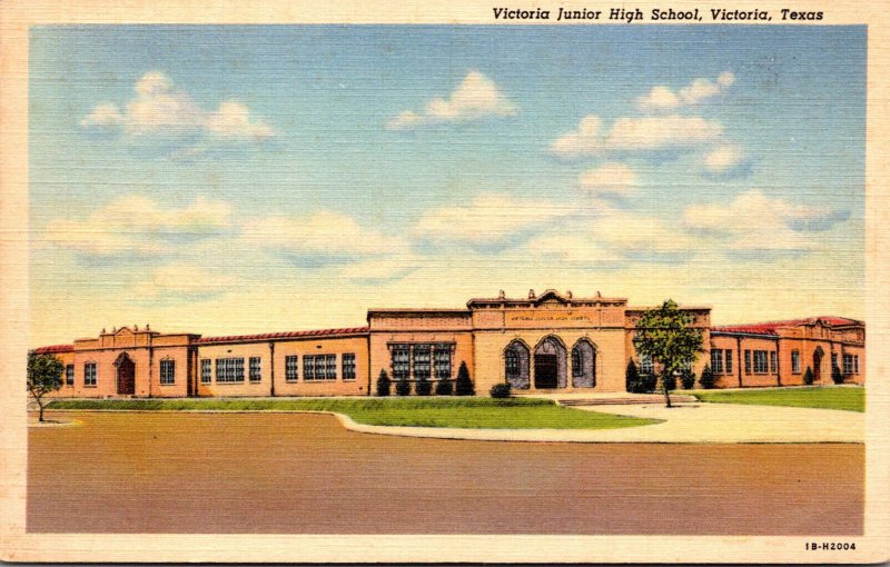 Texas Victoria Junior High School Curteich