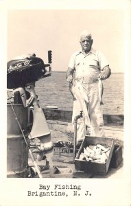 Brigantine Florida Bay Fishing Scene Real Photo Vintage Postcard U6664