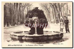 Old Postcard Aix en Provence La Fontaine hot water