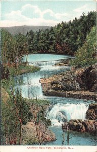 Vintage Chimney Rock Falls Somerville NJ Postcard Litho-Chrome Germany