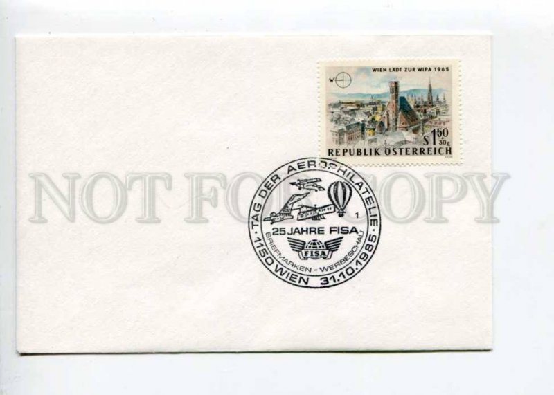 290833 AUSTRIA 1985 Old Cover w/ special cancellations Wien air Exhibition