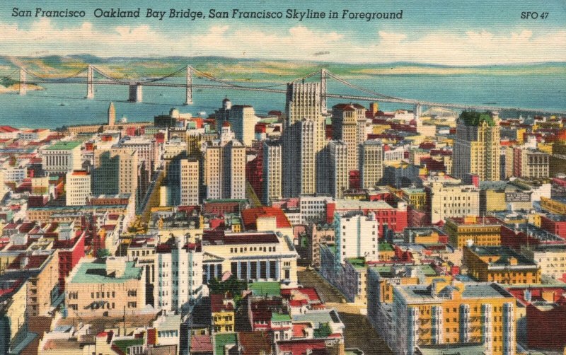Vintage San Francisco California Ferry Blog & Bay Drapeau Fanion Feutre Rouge 12 X 4,5