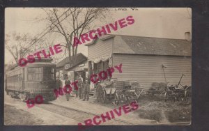 Larsen WISCONSIN RPPC c1910 GENERAL STORE Add On TROLLEY nr Appleton Neenah KB