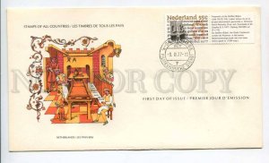 424631 NETHERLANDS 1977 year First Day COVER certificate w/ signature