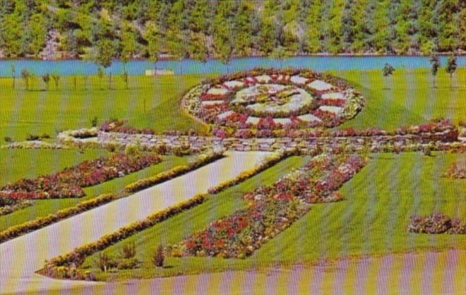 Canada Floral Clock At Beechwood Generating Station St John New Brunswick