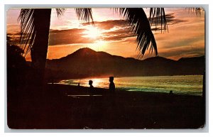 Puesta Del Sol Sunset Acapulco Gro. Mexico Postcard