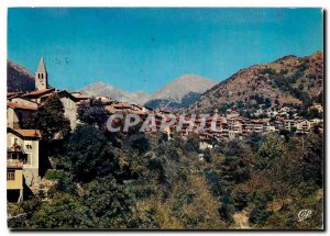 Postcard Modern Facades of Saint Martin Vesubie Old Village