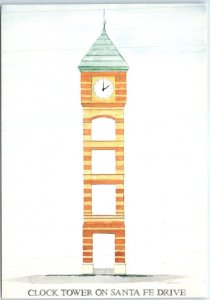 Postcard - Clock Tower On Santa Fe Drive - Santa Fe, New Mexico