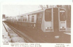 Middlesex Railway Postcard - Hampton Court, Southern Electric Train 2745