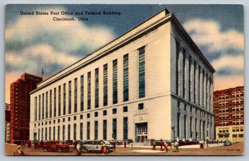 Vintage Ohio Postcard - US Post Office  Cincinnati