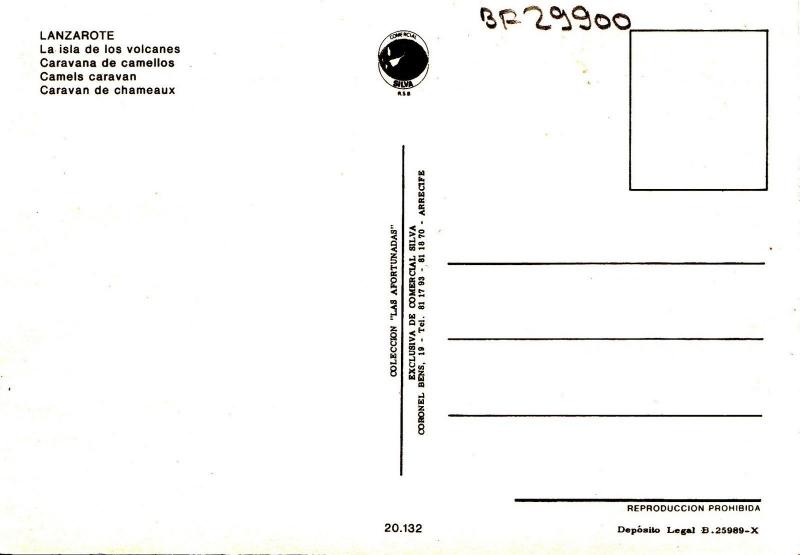 BF29900 lanzarote la isla de los volcanes spain   front/back image