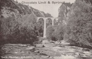 Swiss Lindt Chocolate Antique Advertising Switzerland Postcard
