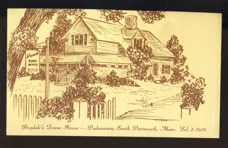 Padanaram, South Dartmouth, Massachusetts/MA Postcard, Dugdale's Towne House