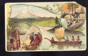 VINTAGE ARBUCKLE BROS. COFFEE VICTORIAN TRADE CARD OREGON ADVERTISING