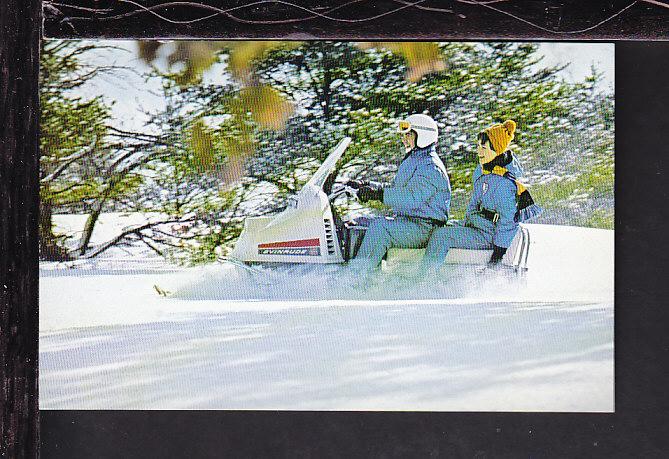 Snow Mobile Postcard 