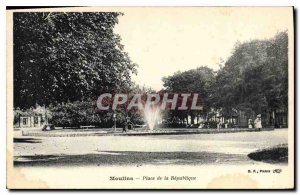 Old Postcard Moulins Place de la Republique