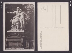 Vintage postcard Donaueschingen Danube source statue group Germany