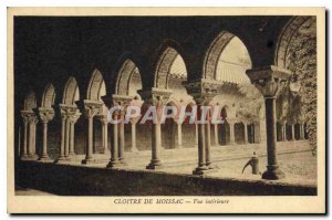 Postcard Old Cloister of Moissac inside view