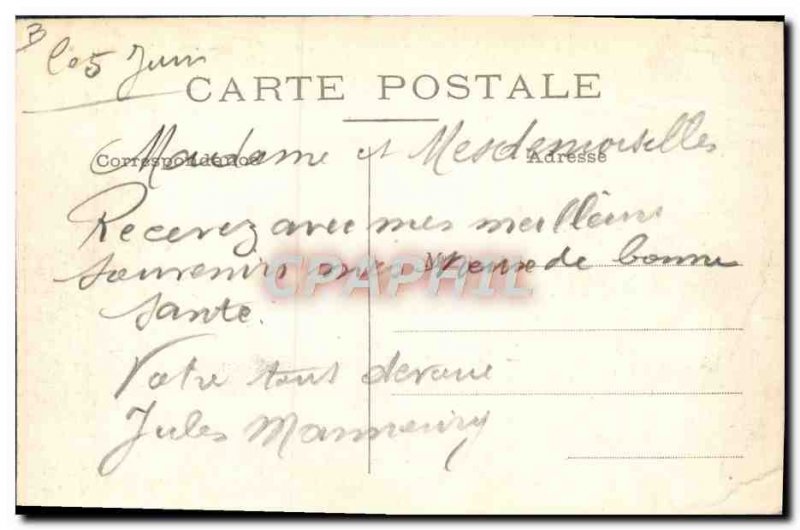 Old Postcard Mary sur Marne Foundation Borniche A group of convaslescentes