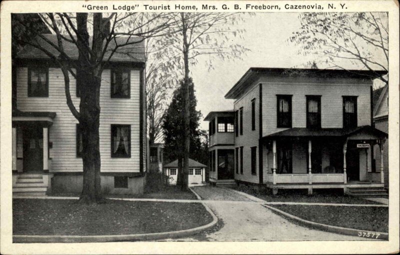 Cazenovia New York NY Green Lodge Tourist Home Vintage Postcard