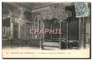 Postcard Old Chateau de Compiegne The Bedroom de l'Imperatrice