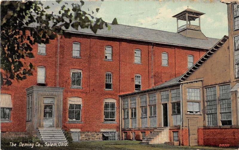 F20/ Salem Ohio Postcard c1910 The Deming Company Factory