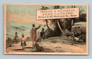 1870's Perkins And MacDonald Fine Candies Boston MA Bufford Victorian Trade Card