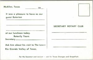 Rotary Club McAllen Texas City of Palms Multi View Form Letter Postcard M02