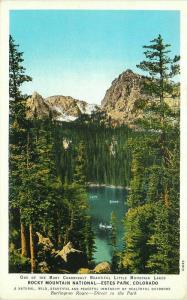 Advertising Burlington Railroad Estes Park Colorado 1920s Postcard 2119