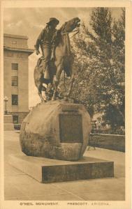 Albertype 1920s O'Neil Monument Prescott Arizona Shimonowsky postcard 1799