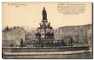 Postcard Old Fountain Crozatier Le Puy