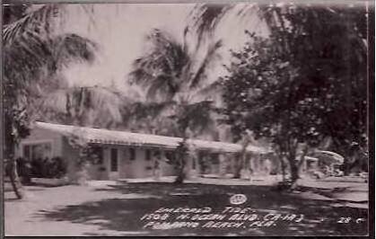 Fl Pompano Emerald Tide Motel RPPC 1963